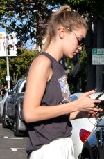 GIGI HADID Out and About in West Hollywood 05/26/2016