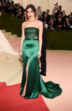 HAILEE STEINFELD at Costume Institute Gala 2016 in New York 05/02/2016