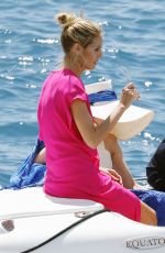 HEIDI KLUM Leaves Eden Roc in Antibes 05/15/2016