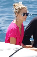 HEIDI KLUM Leaves Eden Roc in Antibes 05/15/2016