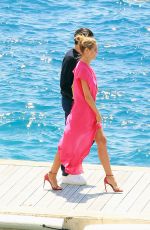 HEIDI KLUM Leaves Eden Roc in Antibes 05/15/2016