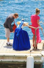 HEIDI KLUM Leaves Eden Roc in Antibes 05/15/2016