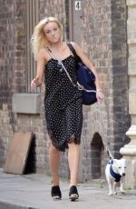 HELEN GEORGE Walks Her Dog Out in London 05/18/2016