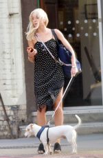 HELEN GEORGE Walks Her Dog Out in London 05/18/2016