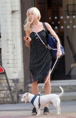 HELEN GEORGE Walks Her Dog Out in London 05/18/2016