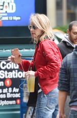 HELEN HUNT Leaves a Starbucks in New York 05/17/2016