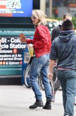 HELEN HUNT Leaves a Starbucks in New York 05/17/2016