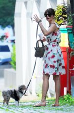 HELENA CHRISTENSEN Walks Her DOg Out in West Village 05/26/2016