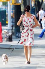HELENA CHRISTENSEN Walks Her DOg Out in West Village 05/26/2016