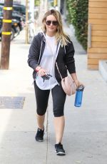 HILARY DUFF Leaves a Gym in West Hollywood 05/3/1016