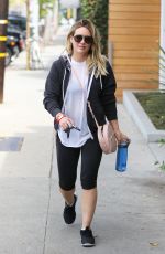 HILARY DUFF Leaves a Gym in West Hollywood 05/3/1016