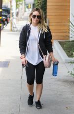 HILARY DUFF Leaves a Gym in West Hollywood 05/3/1016