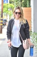 HILARY DUFF Leaves a Gym in West Hollywood 05/3/1016