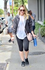 HILARY DUFF Leaves a Gym in West Hollywood 05/3/1016