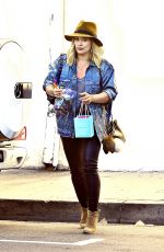 HILARY DUFF Out Shopping in Studio City 05/14/2016