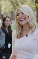 HOLLY WILLOGHNY Outside ITV Studios in London 05/05/2016
