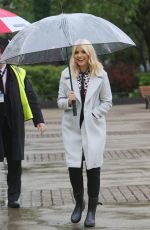 HOLLY WILLOUGHBY Filming on the South Bank in London 05/11/2016