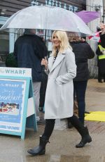 HOLLY WILLOUGHBY Filming on the South Bank in London 05/11/2016
