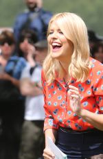 HOLLY WILLOUGHBY on the Set of 