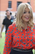 HOLLY WILLOUGHBY on the Set of 
