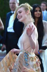 ELLE FANNING at Amfar\