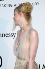 ELLE FANNING at Amfar\