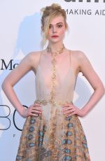 ELLE FANNING at Amfar\