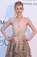 ELLE FANNING at Amfar\