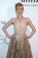 ELLE FANNING at Amfar\