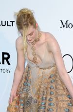 ELLE FANNING at Amfar\