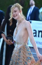 ELLE FANNING at Amfar\