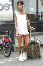JEMMA LUCY at Euston Station in London 05/26/2016