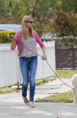 JENNIFER WESTFELDT Walks Her Dog Out in Los Angeles 05/24/2016