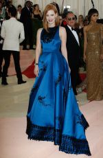 JESSICA CHASTAIN at Costume Institute Gala 2016 in New York 05/02/2016