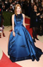JESSICA CHASTAIN at Costume Institute Gala 2016 in New York 05/02/2016