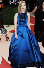 JESSICA CHASTAIN at Costume Institute Gala 2016 in New York 05/02/2016