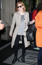 JESSICA CHASTAIN Leaves Her Hotel in New York 05/03/2016
