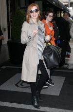 JESSICA CHASTAIN Leaves Her Hotel in New York 05/03/2016