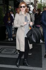JESSICA CHASTAIN Leaves Her Hotel in New York 05/03/2016