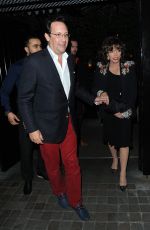 JOAN COLLINS Leaves Chiltern Firehouse in Marylebone 05/27/2016