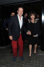 JOAN COLLINS Leaves Chiltern Firehouse in Marylebone 05/27/2016