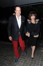 JOAN COLLINS Leaves Chiltern Firehouse in Marylebone 05/27/2016