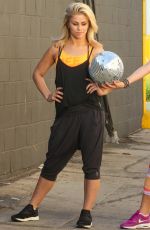 JODIE SWEETIN, PAIGE VANZANT GINGER ZEE and KIM FIELDS Films a Scene for DWTS Team Dance 04/29/2016