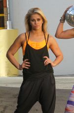 JODIE SWEETIN, PAIGE VANZANT GINGER ZEE and KIM FIELDS Films a Scene for DWTS Team Dance 04/29/2016