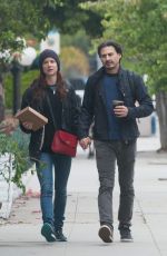 JULIETTE LEWIS Leaves Le Pain Quotidien in West Hollywood 05/09/2016