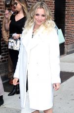KALEY CUOCO at "Late Show with Stephen Colbert