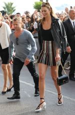 KARLIE KLOSS Leaves Martinez Hotel in Cannes 05/18/2016