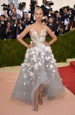 KAROLINA KURKOVA at Costume Institute Gala 2016 in New York 05/02/2016