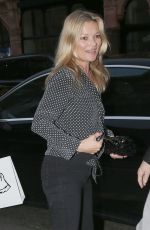 KATE MOSS Out for Dinner at Scott