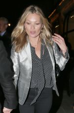 KATE MOSS Out for Dinner at Scott